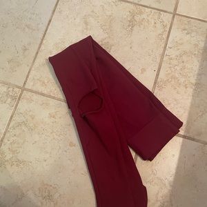 Free people ribbed split knee leggings